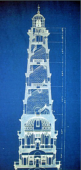 Lighthouse Blueprint Vintage