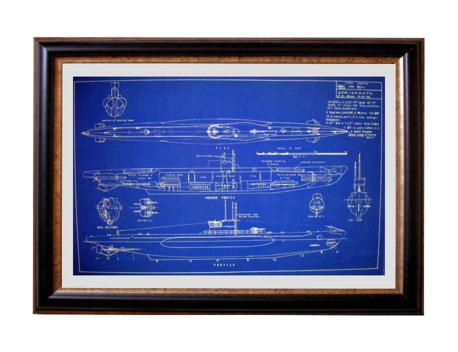 To get an idea what a blueprint looks like when nicely matted and framed for
